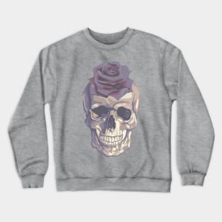 Skull With Flower Head Crewneck Sweatshirt